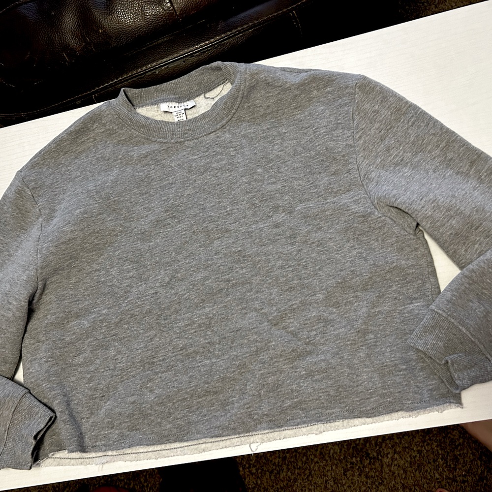 Top Shop XS cropped crew neck